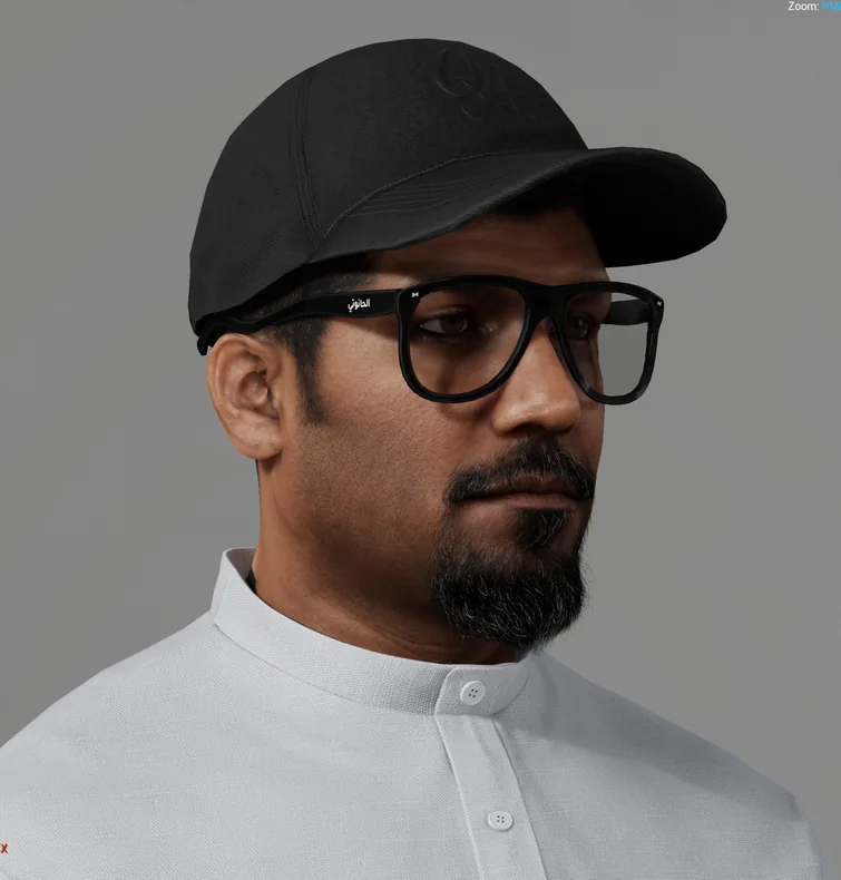 MetaHuman character with glasses